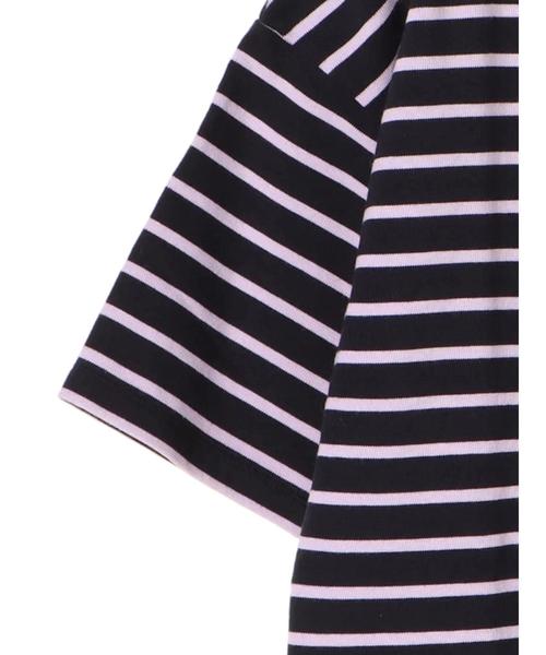 earth music&ecology（アースミュージックアンドエコロジー）の「ボーダーボーダー半袖ボートネックプルオーバー（Tシャツ/カットソー・レディース・ネイビー/グリーン/マスタード/ラベンダー/ダークブルー/オレンジ系その他・M/L）」の8枚目の写真