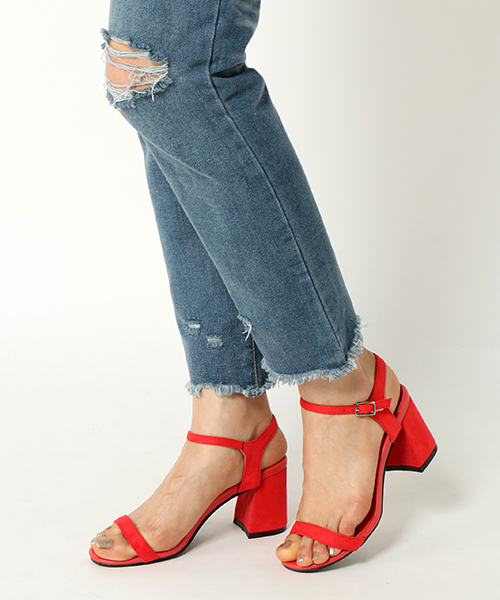 VENCEEXCHANGE（ヴァンスエクスチェンジ）の「フレアヒールサンダル（サンダル・レディース・ブラック/レッド/シルバー/イエロー・S/M/L/LL）」の9枚目の写真