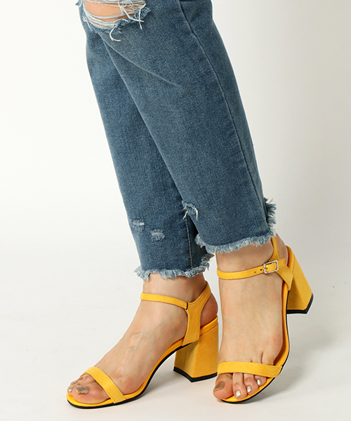 VENCEEXCHANGE（ヴァンスエクスチェンジ）の「フレアヒールサンダル（サンダル・レディース・ブラック/レッド/シルバー/イエロー・S/M/L/LL）」の8枚目の写真