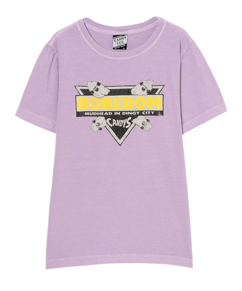 Candy Stripper（キャンディストリッパー）の「BOREDOM Tシャツ（Tシャツ/カットソー・レディース・オフホワイト/チャコールグレー/ラベンダー/オレンジ・2/3）」の4枚目の写真