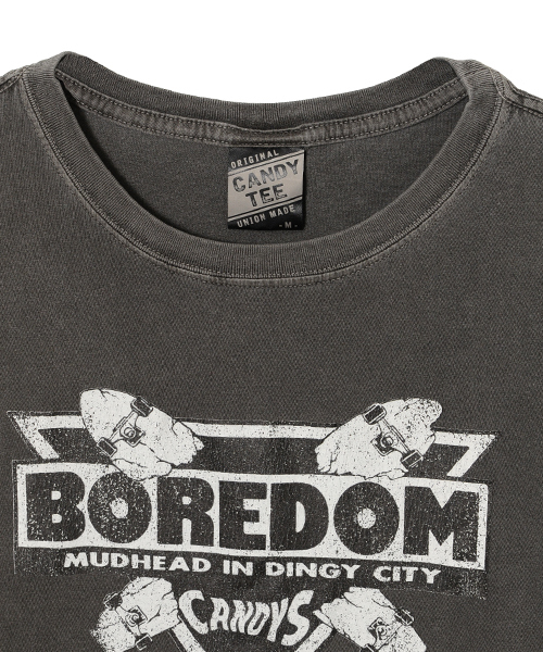 Candy Stripper（キャンディストリッパー）の「BOREDOM Tシャツ（Tシャツ/カットソー・レディース・オフホワイト/チャコールグレー/ラベンダー/オレンジ・2/3）」の6枚目の写真