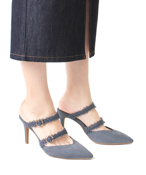 RANDA（ランダ）の「レースベルトミュール（サンダル・レディース・ブラック/ブルー/ベージュ系その他・LL/S/M/L）」の3枚目の写真