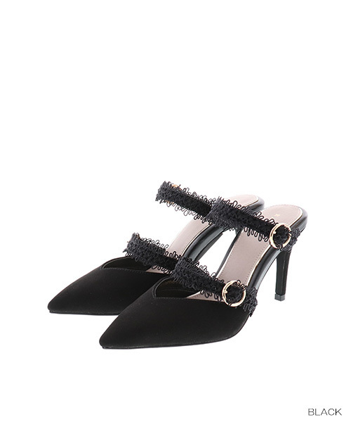 RANDA（ランダ）の「レースベルトミュール（サンダル・レディース・ブラック/ブルー/ベージュ系その他・LL/S/M/L）」の2枚目の写真