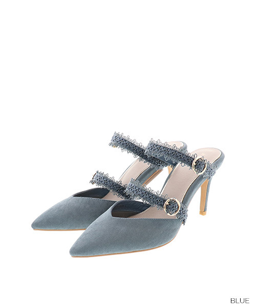 RANDA（ランダ）の「レースベルトミュール（サンダル・レディース・ブラック/ブルー/ベージュ系その他・LL/S/M/L）」の4枚目の写真