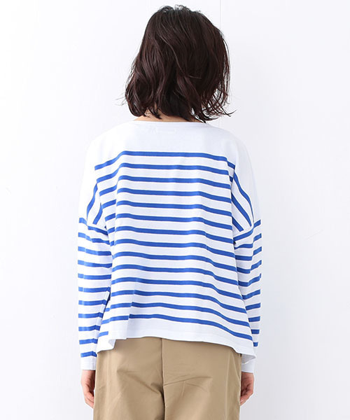 BEAMS BOY（ビームスボーイ）の「BEAMS BOY / ナバルボーダー ビッグボートネック（Tシャツ/カットソー・レディース・ブルー・ONE SIZE）」の22枚目の写真