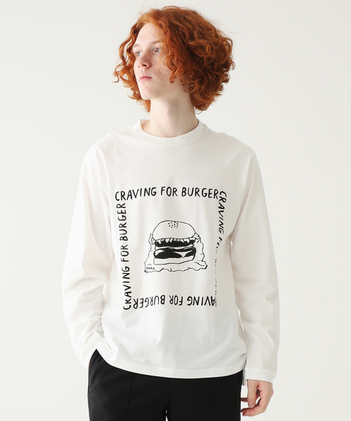 marka(マーカ)の「【marka×ニシクボサユリ】プリントTee L/S(Tシャツ/カットソー・メンズ・ホワイト/ブラック/ホワイト系その他/ブラック系その他・FREE/1/2)」の3枚目の写真