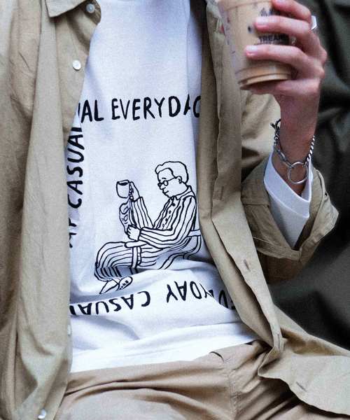 marka(マーカ)の「【marka×ニシクボサユリ】プリントTee L/S(Tシャツ/カットソー・メンズ・ホワイト/ブラック/ホワイト系その他/ブラック系その他・FREE/1/2)」の18枚目の写真