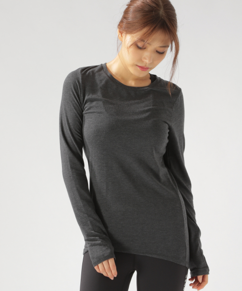 MXP（エムエックスピー）の「【MXP（エムエックスピー）】L/S クルーネックT（Tシャツ/カットソー・レディース・ホワイト/ブラック/チャコール・SMALL/MEDIUM）」の2枚目の写真