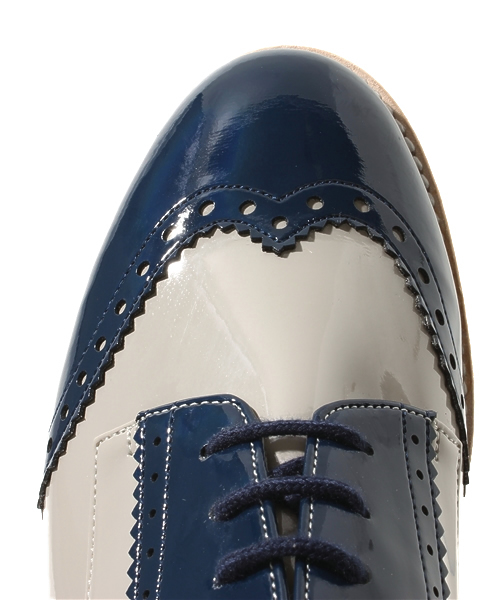 ORiental TRaffic（オリエンタルトラフィック）の「3月3日AM10時販売終了★エナメルレースアップシューズ★3525（パンプス・レディース・ベージュ/ネイビー/ブラック・SMALL/LL/LARGE/MEDIUM）」の7枚目の写真