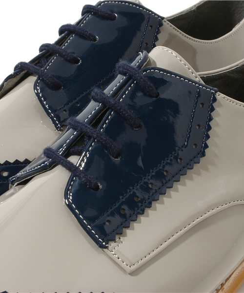 ORiental TRaffic（オリエンタルトラフィック）の「3月3日AM10時販売終了★エナメルレースアップシューズ★3525（パンプス・レディース・ベージュ/ネイビー/ブラック・SMALL/LL/LARGE/MEDIUM）」の8枚目の写真