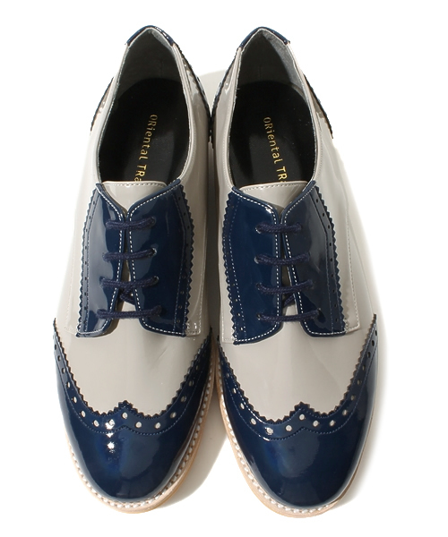 ORiental TRaffic（オリエンタルトラフィック）の「3月3日AM10時販売終了★エナメルレースアップシューズ★3525（パンプス・レディース・ベージュ/ネイビー/ブラック・SMALL/LL/LARGE/MEDIUM）」の11枚目の写真
