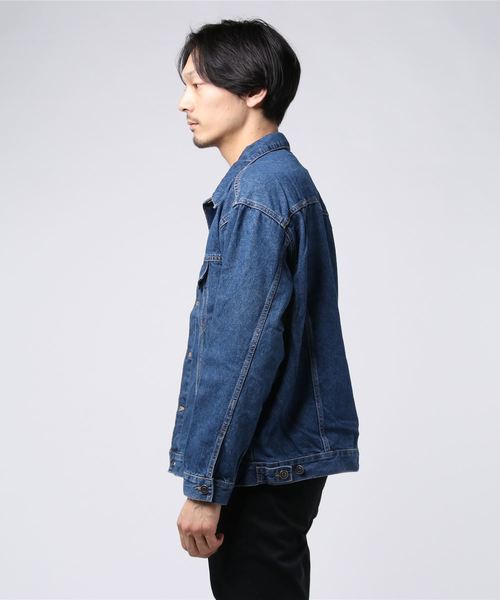 WEGO（ウィゴー）の「WEGO/ビッグシルエットデニムジャケット（デニムジャケット・メンズ・インディゴブルー/ライトインディゴブルー・MEDIUM/LARGE）」の3枚目の写真
