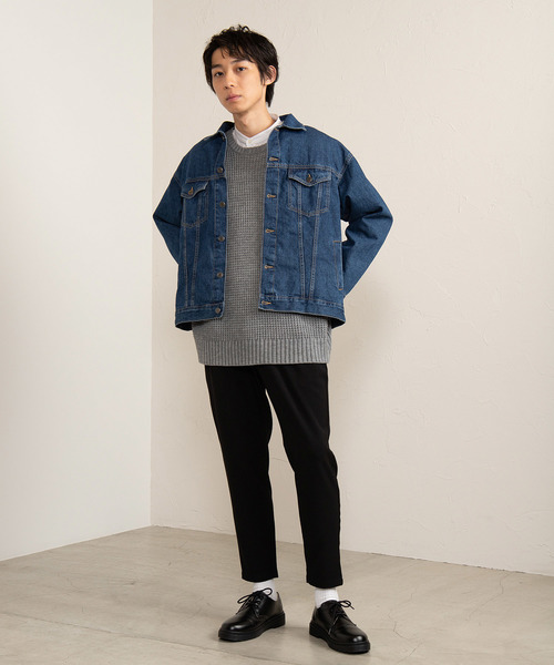 WEGO（ウィゴー）の「WEGO/ビッグシルエットデニムジャケット（デニムジャケット・メンズ・インディゴブルー/ライトインディゴブルー・MEDIUM/LARGE）」の17枚目の写真