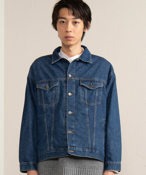 ビッグシルエットデニムジャケット（インディゴ） Ungrid ビッグシルエットデニムジャケット（インディゴ