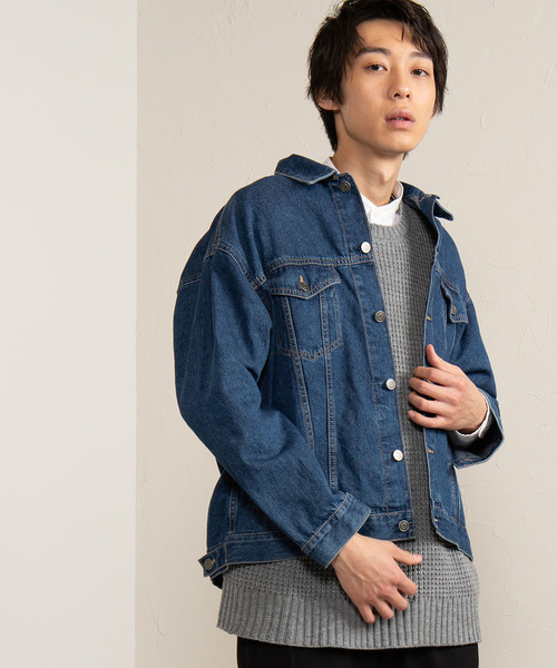 WEGO（ウィゴー）の「WEGO/ビッグシルエットデニムジャケット（デニムジャケット・メンズ・インディゴブルー/ライトインディゴブルー・MEDIUM/LARGE）」の16枚目の写真