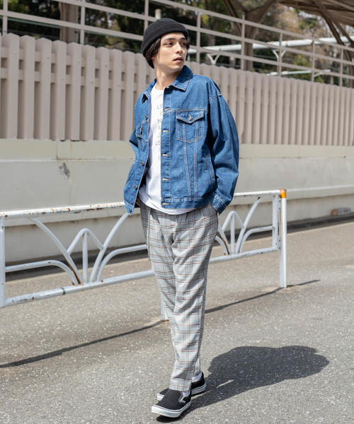 WEGO（ウィゴー）の「WEGO/ビッグシルエットデニムジャケット（デニムジャケット・メンズ・インディゴブルー/ライトインディゴブルー・MEDIUM/LARGE）」の9枚目の写真