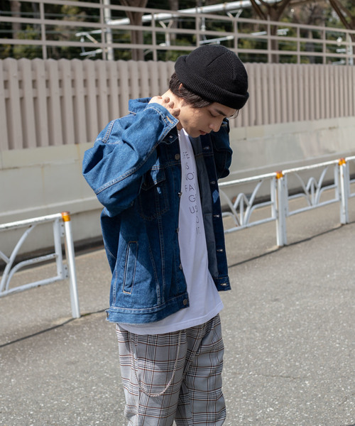 ビッグシルエットデニムジャケット/カラー：ブルー＋シアーレースロングTee WEGO（ウィゴー）の「WEGO/ビッグシルエットデニムジャケット（デニム