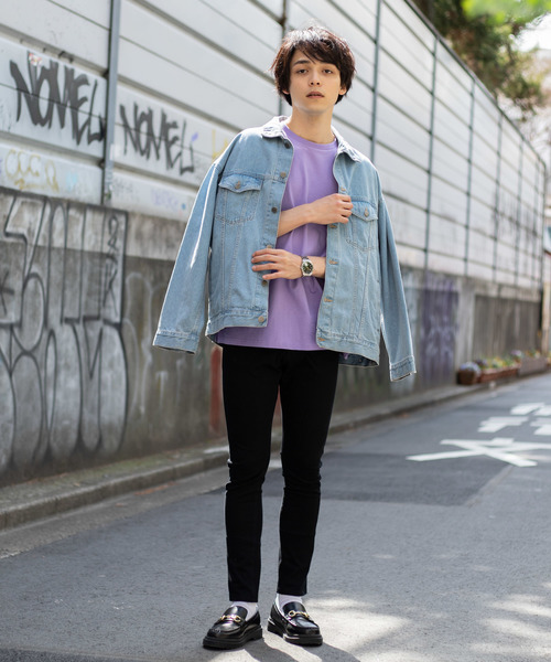 WEGO（ウィゴー）の「WEGO/ビッグシルエットデニムジャケット（デニムジャケット・メンズ・インディゴブルー/ライトインディゴブルー・MEDIUM/LARGE）」の12枚目の写真