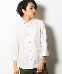 COMME　CA COMMUNE（コムサコミューン）の「スーピマコットン 7分袖リネンシャツ（シャツ/ブラウス）」