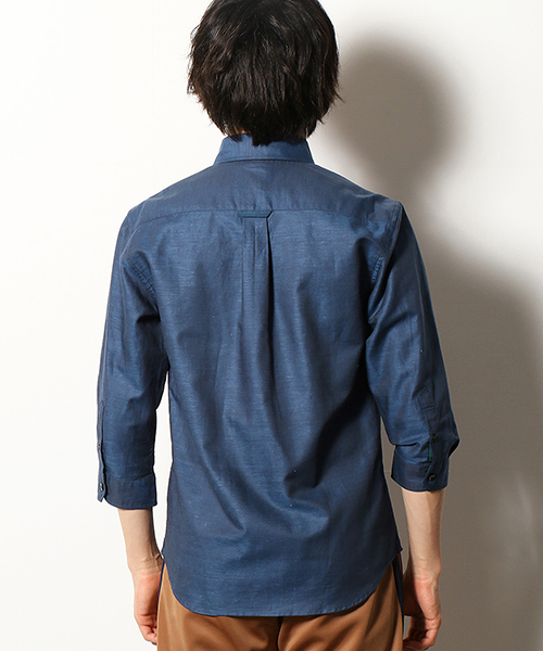 COMME CA COMMUNE(コムサコミューン)の「スーピマコットン 7分袖リネンシャツ(シャツ/ブラウス・メンズ・ホワイト/レッド/ネイビー/キャメル・LARGE/MEDIUM/X-LARGE/SMALL)」の5枚目の写真