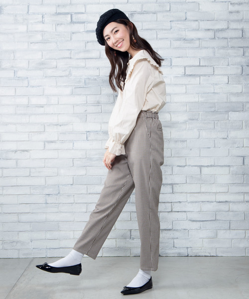 WEGO（ウィゴー）の「WEGO/フリルビッグカラーブラウス（シャツ/ブラウス・レディース・ホワイト/ライトベージュ・FREE）」の6枚目の写真