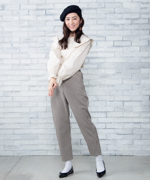 WEGO（ウィゴー）の「WEGO/フリルビッグカラーブラウス（シャツ/ブラウス・レディース・ホワイト/ライトベージュ・FREE）」の12枚目の写真