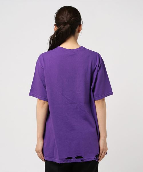 PUNYUS(プニュズ)の「クラッシュTシャツ(Tシャツ/カットソー・レディース・ピンク/パープル/ホワイト/ブラック・3/4)」の7枚目の写真