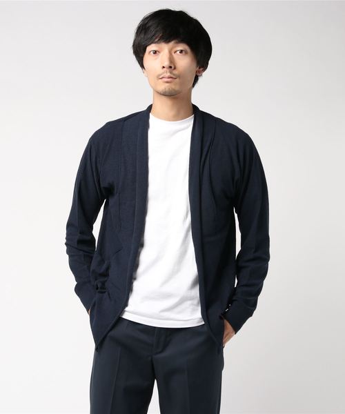 ESTNATION（エストネーション）の「ESTNATION / ブークレカーディガン（カーディガン/ボレロ・メンズ・ホワイト/チャコールグレー/グレー/ネイビー・MEDIUM/LARGE/SMALL）」の4枚目の写真