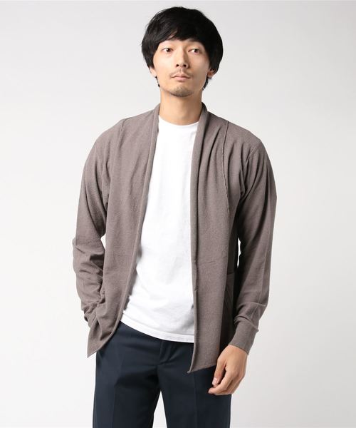 ESTNATION（エストネーション）の「ESTNATION / ブークレカーディガン（カーディガン/ボレロ・メンズ・ホワイト/チャコールグレー/グレー/ネイビー・MEDIUM/LARGE/SMALL）」の3枚目の写真