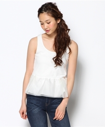 Another Edition | AE ORGANDYペプラム T/TOP ◆(Tシャツ/カットソー)