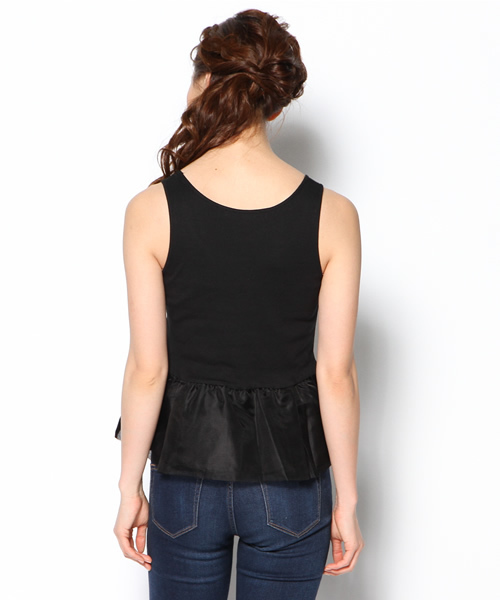 Another Edition（アナザーエディション）の「■AE ORGANDYペプラム T/TOP ◆（Tシャツ/カットソー・レディース・ホワイト/ブラック/ライトグレー・フリー）」の6枚目の写真