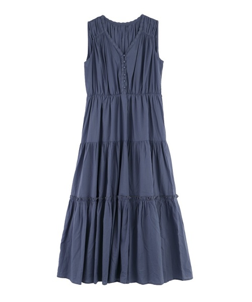 axes femme(アクシーズファム)の「くるみ釦ティアードワンピース(ワンピース・レディース・ブルー/イエロー/レッド・MEDIUM)」の2枚目の写真