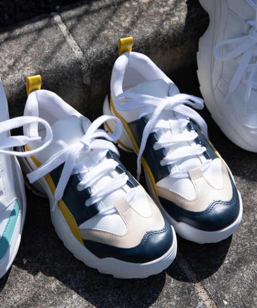 WEGO（ウィゴー）の「WEGO/ダッドスニーカー（スニーカー・レディース・ブラック/その他1/ホワイト/その他2・MEDIUM/LARGE）」の4枚目の写真