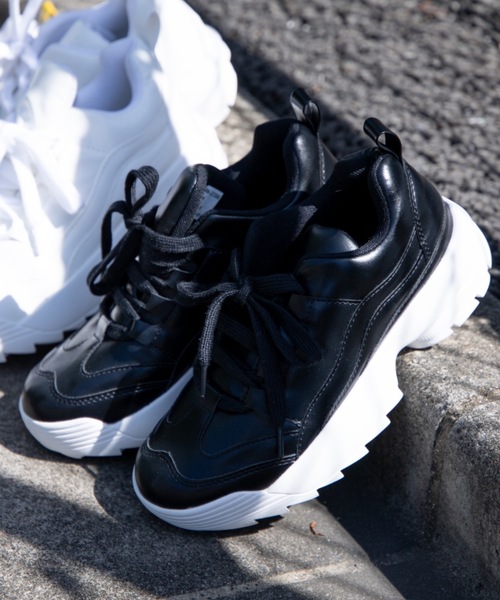 WEGO（ウィゴー）の「WEGO/ダッドスニーカー（スニーカー・レディース・ブラック/その他1/ホワイト/その他2・MEDIUM/LARGE）」の3枚目の写真