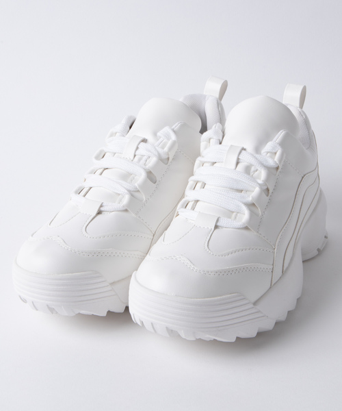 WEGO（ウィゴー）の「WEGO/ダッドスニーカー（スニーカー・レディース・ブラック/その他1/ホワイト/その他2・MEDIUM/LARGE）」の6枚目の写真