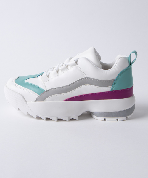 WEGO（ウィゴー）の「WEGO/ダッドスニーカー（スニーカー・レディース・ブラック/その他1/ホワイト/その他2・MEDIUM/LARGE）」の5枚目の写真