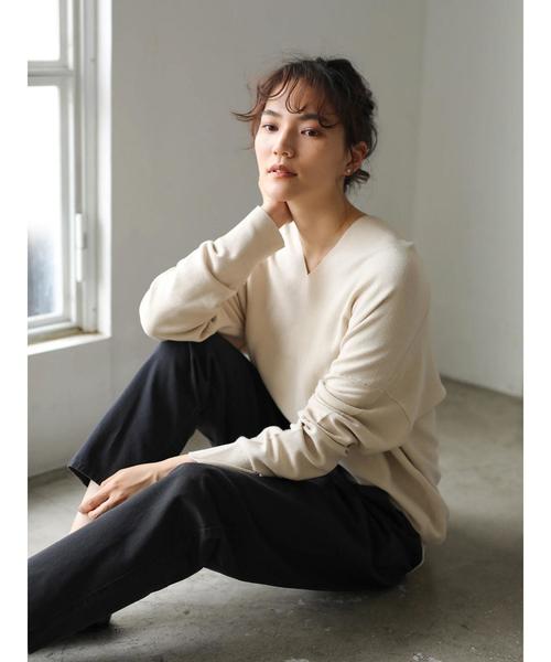 AMERICAN HOLIC（アメリカンホリック）の「綿ツイルテーパードパンツ＊（チノパンツ・レディース・チャコールグレー/ベージュ/グレー/カーキ・S/M/L/XS）」の20枚目の写真