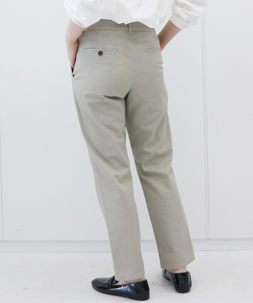AMERICAN HOLIC（アメリカンホリック）の「綿ツイルテーパードパンツ＊（チノパンツ・レディース・チャコールグレー/ベージュ/グレー/カーキ・S/M/L/XS）」の18枚目の写真