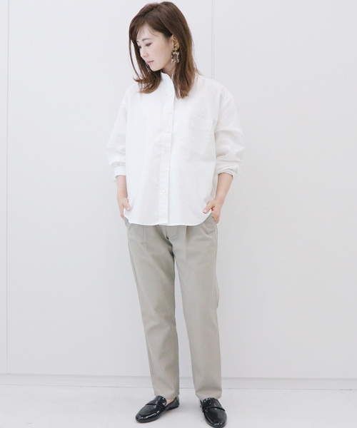 AMERICAN HOLIC（アメリカンホリック）の「綿ツイルテーパードパンツ＊（チノパンツ・レディース・チャコールグレー/ベージュ/グレー/カーキ・S/M/L/XS）」の5枚目の写真