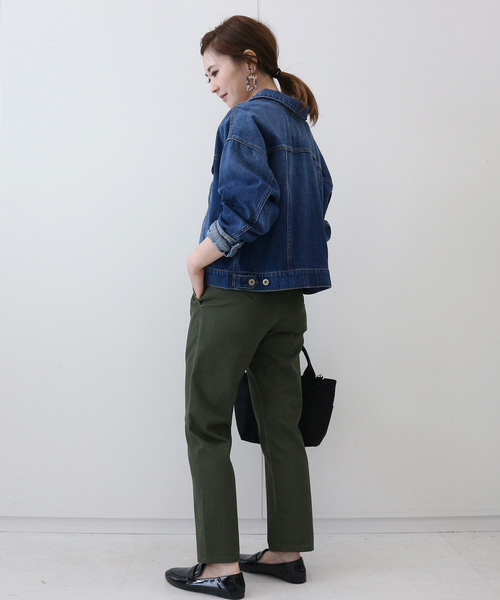 AMERICAN HOLIC（アメリカンホリック）の「綿ツイルテーパードパンツ＊（チノパンツ・レディース・チャコールグレー/ベージュ/グレー/カーキ・S/M/L/XS）」の15枚目の写真