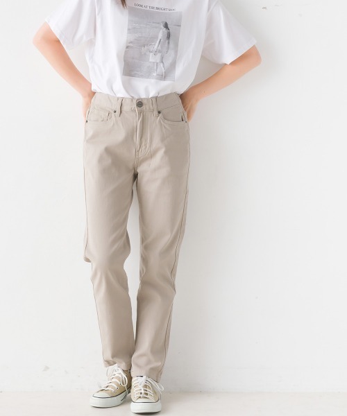OMNES Another Edition（オムネス アナザーエディション）の「ストレッチツイルテーパードパンツ（その他パンツ・レディース・ホワイト/ブラック/ベージュ/ネイビー/グレー/カーキ/ブルー系その他/ワンウォッシュ/レンガ/ブルー系その他2/チャコールグレー/ホワイト系その他・SMALL/MEDIUM/LARGE/X-LARGE）」の6枚目の写真