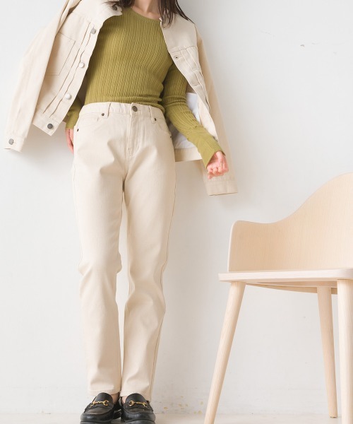 OMNES Another Edition（オムネス アナザーエディション）の「ストレッチツイルテーパードパンツ（その他パンツ・レディース・ホワイト/ブラック/ベージュ/ネイビー/グレー/カーキ/ブルー系その他/ワンウォッシュ/レンガ/ブルー系その他2/チャコールグレー/ホワイト系その他・SMALL/MEDIUM/LARGE/X-LARGE）」の17枚目の写真