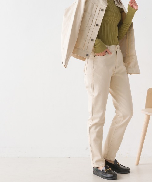 OMNES Another Edition（オムネス アナザーエディション）の「ストレッチツイルテーパードパンツ（その他パンツ・レディース・ホワイト/ブラック/ベージュ/ネイビー/グレー/カーキ/ブルー系その他/ワンウォッシュ/レンガ/ブルー系その他2/チャコールグレー/ホワイト系その他・SMALL/MEDIUM/LARGE/X-LARGE）」の19枚目の写真