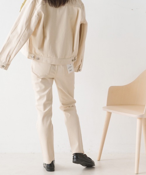 OMNES Another Edition（オムネス アナザーエディション）の「ストレッチツイルテーパードパンツ（その他パンツ・レディース・ホワイト/ブラック/ベージュ/ネイビー/グレー/カーキ/ブルー系その他/ワンウォッシュ/レンガ/ブルー系その他2/チャコールグレー/ホワイト系その他・SMALL/MEDIUM/LARGE/X-LARGE）」の20枚目の写真