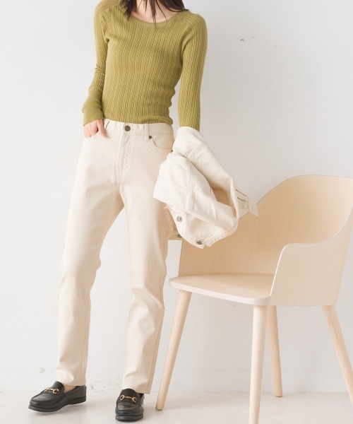 OMNES Another Edition（オムネス アナザーエディション）の「ストレッチツイルテーパードパンツ（その他パンツ・レディース・ホワイト/ブラック/ベージュ/ネイビー/グレー/カーキ/ブルー系その他/ワンウォッシュ/レンガ/ブルー系その他2/チャコールグレー/ホワイト系その他・SMALL/MEDIUM/LARGE/X-LARGE）」の21枚目の写真