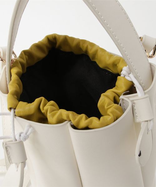minia（ミニア）の「バケツミニショルダー＜巾着付き＞ ＜ ハンドバッグ･ショルダー ＞（ハンドバッグ・レディース・ホワイト/ブラック/レッド/グリーン・FREE）」の7枚目の写真