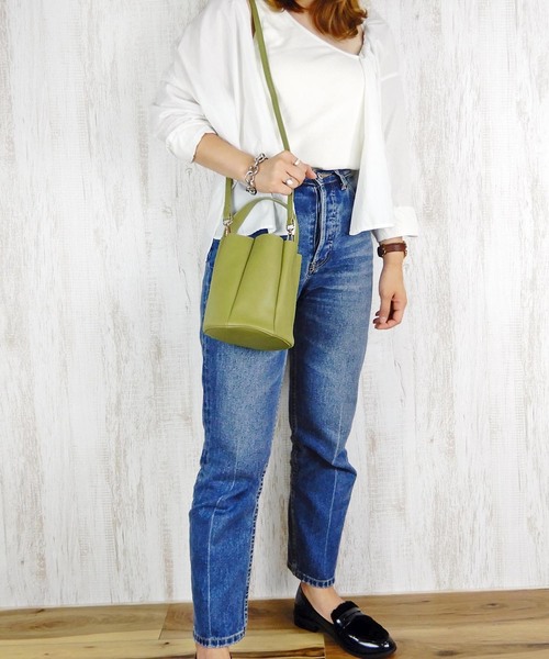 minia（ミニア）の「バケツミニショルダー＜巾着付き＞ ＜ ハンドバッグ･ショルダー ＞（ハンドバッグ・レディース・ホワイト/ブラック/レッド/グリーン・FREE）」の3枚目の写真