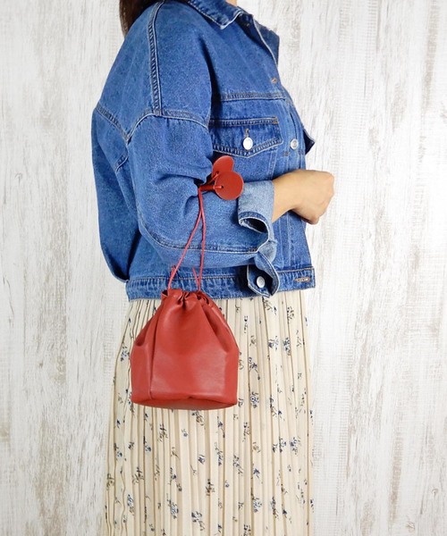 minia（ミニア）の「バケツミニショルダー＜巾着付き＞ ＜ ハンドバッグ･ショルダー ＞（ハンドバッグ・レディース・ホワイト/ブラック/レッド/グリーン・FREE）」の18枚目の写真