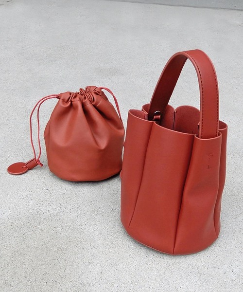 minia（ミニア）の「バケツミニショルダー＜巾着付き＞ ＜ ハンドバッグ･ショルダー ＞（ハンドバッグ・レディース・ホワイト/ブラック/レッド/グリーン・FREE）」の22枚目の写真
