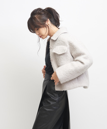 アルパカアストラカンショートブルゾン